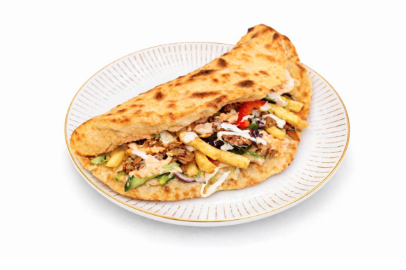 Kebab & Pommes Frites Pizza Sandwich